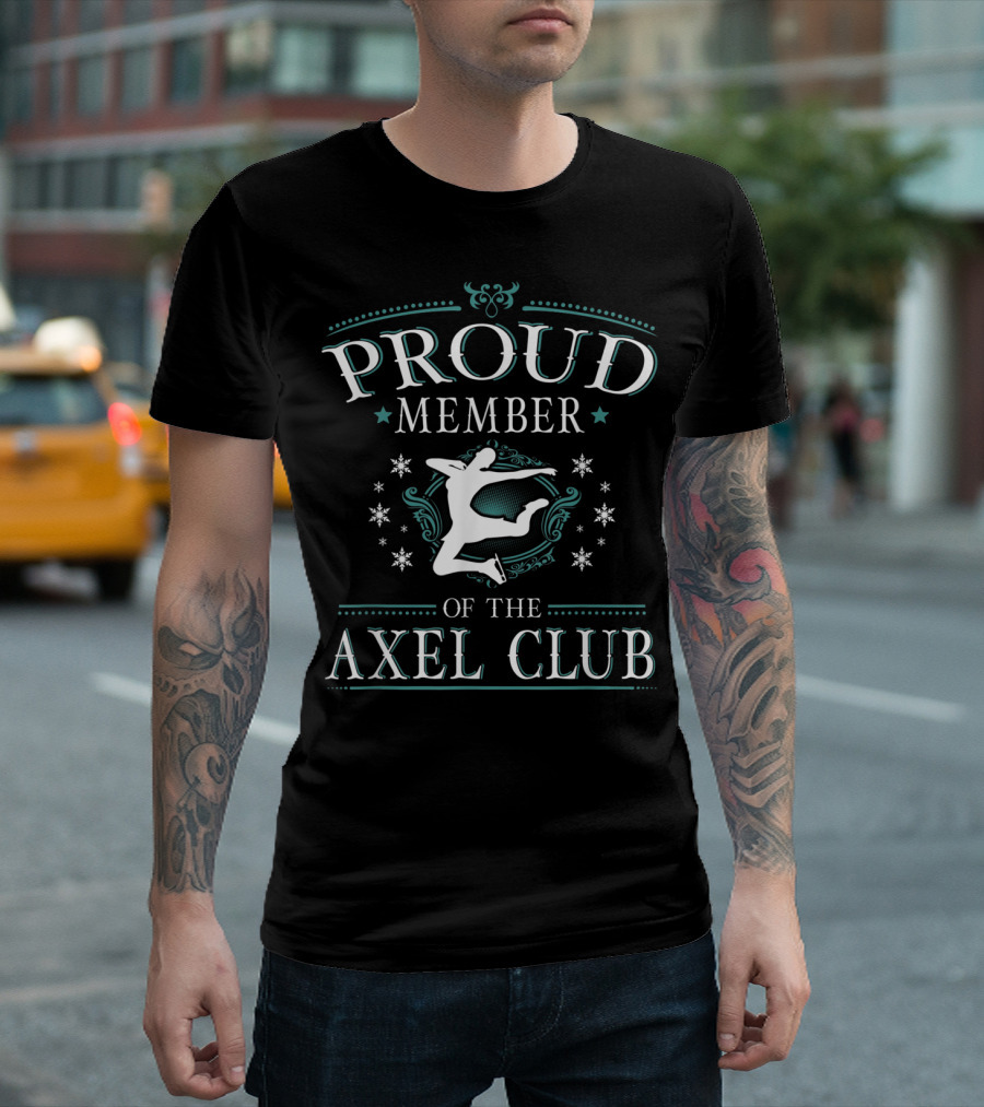 Proud Member of the Axel Club Figure Jump Snowflakes T-Shirt