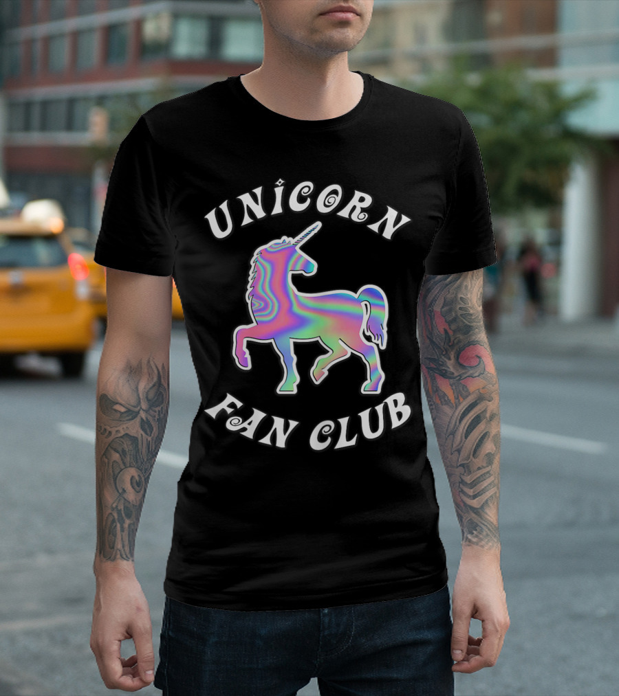 Unicorn Fan Club Holographic Style Girls Women Love Unicorns T-Shirt