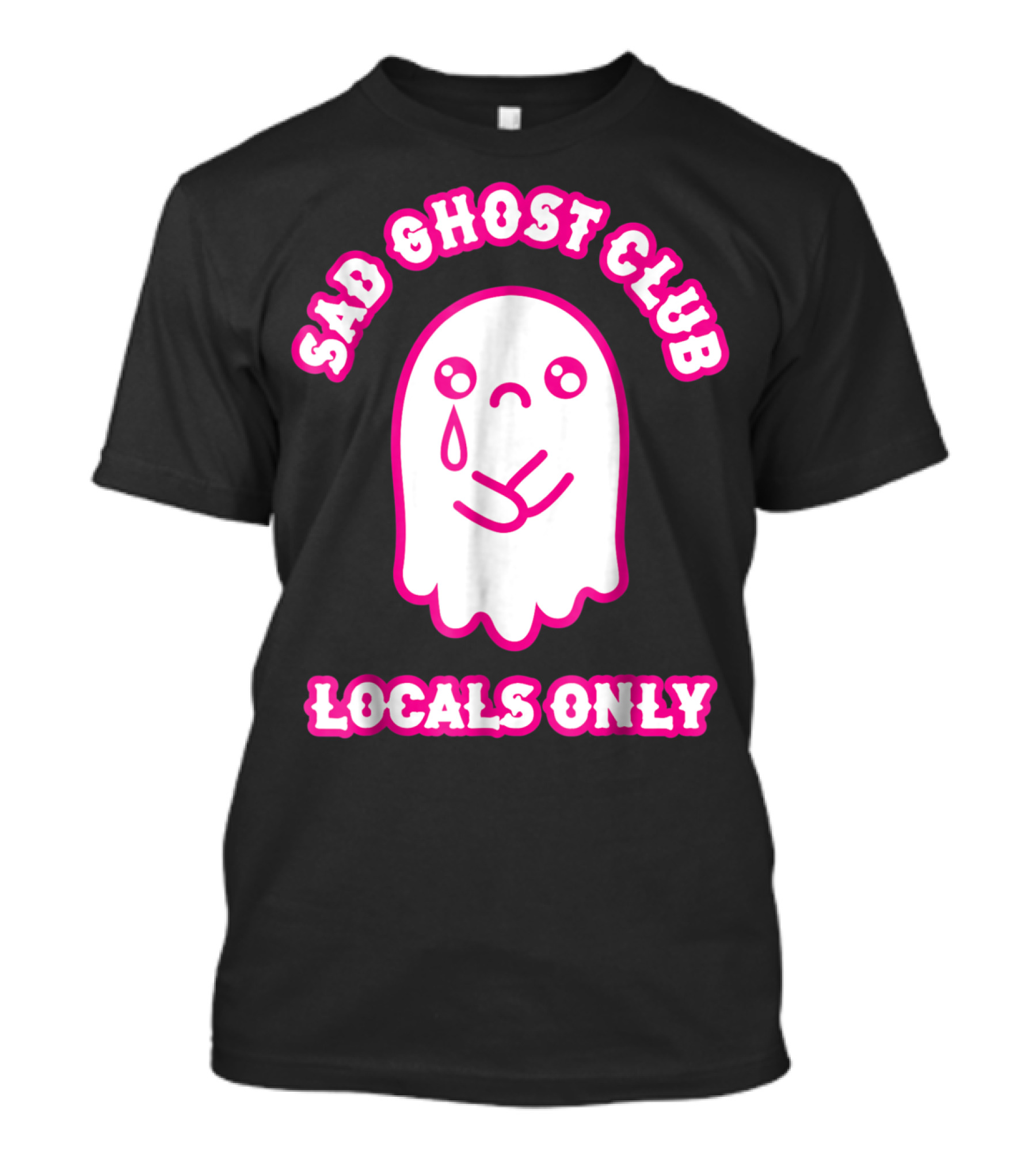 Sad Ghost Club Locals Only Crying Ghost T-Shirt