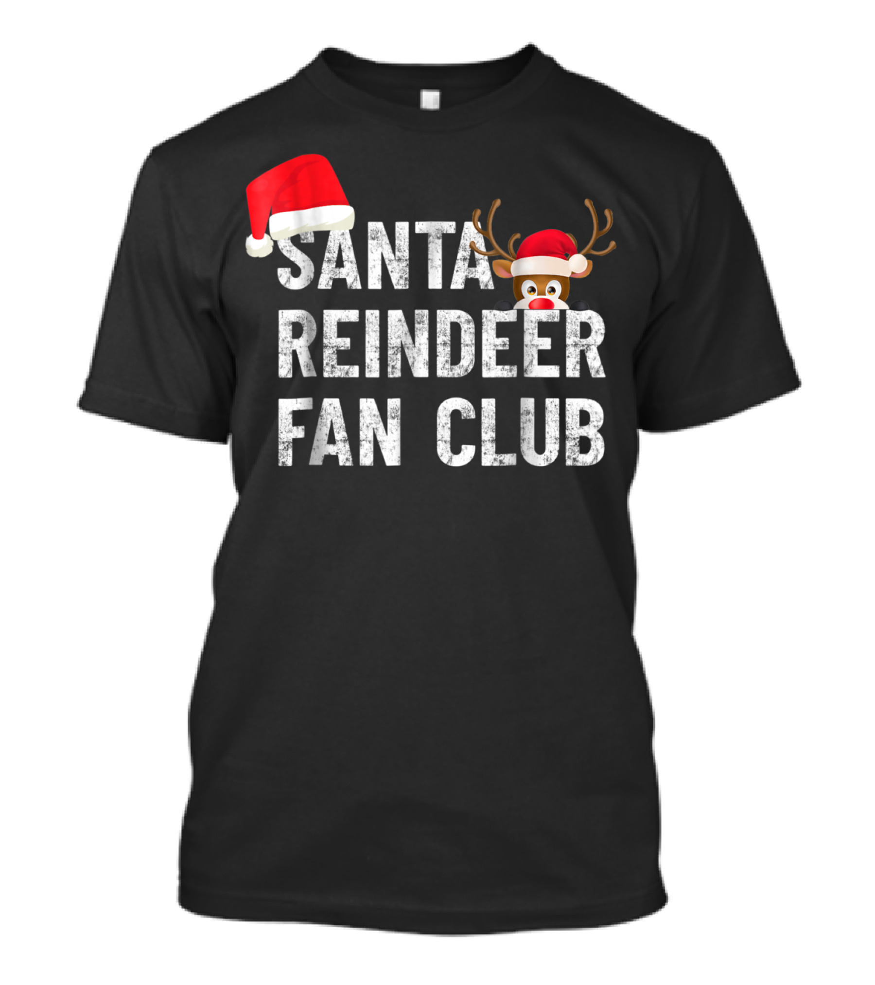 Santa Reindeer Fan Club Santa Claus Rudolph T-Shirt