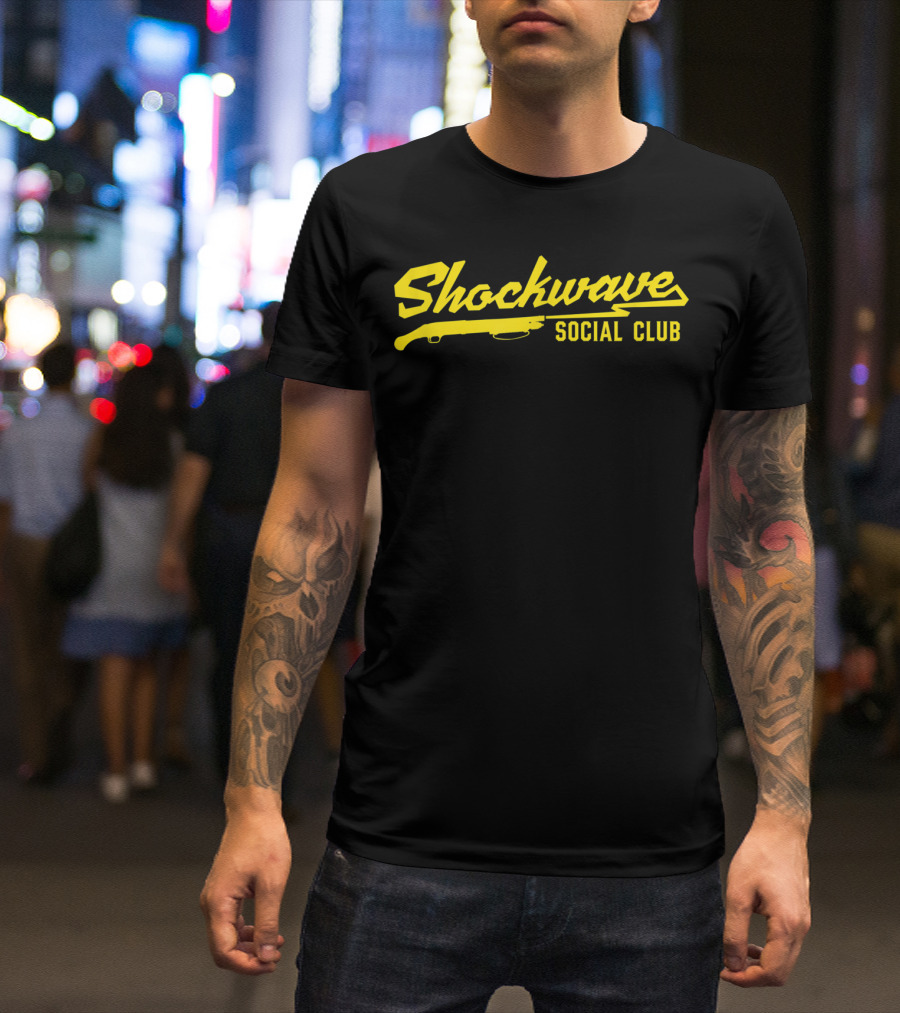 Shockwave Social Club Bolt Yellow Gun T-Shirt