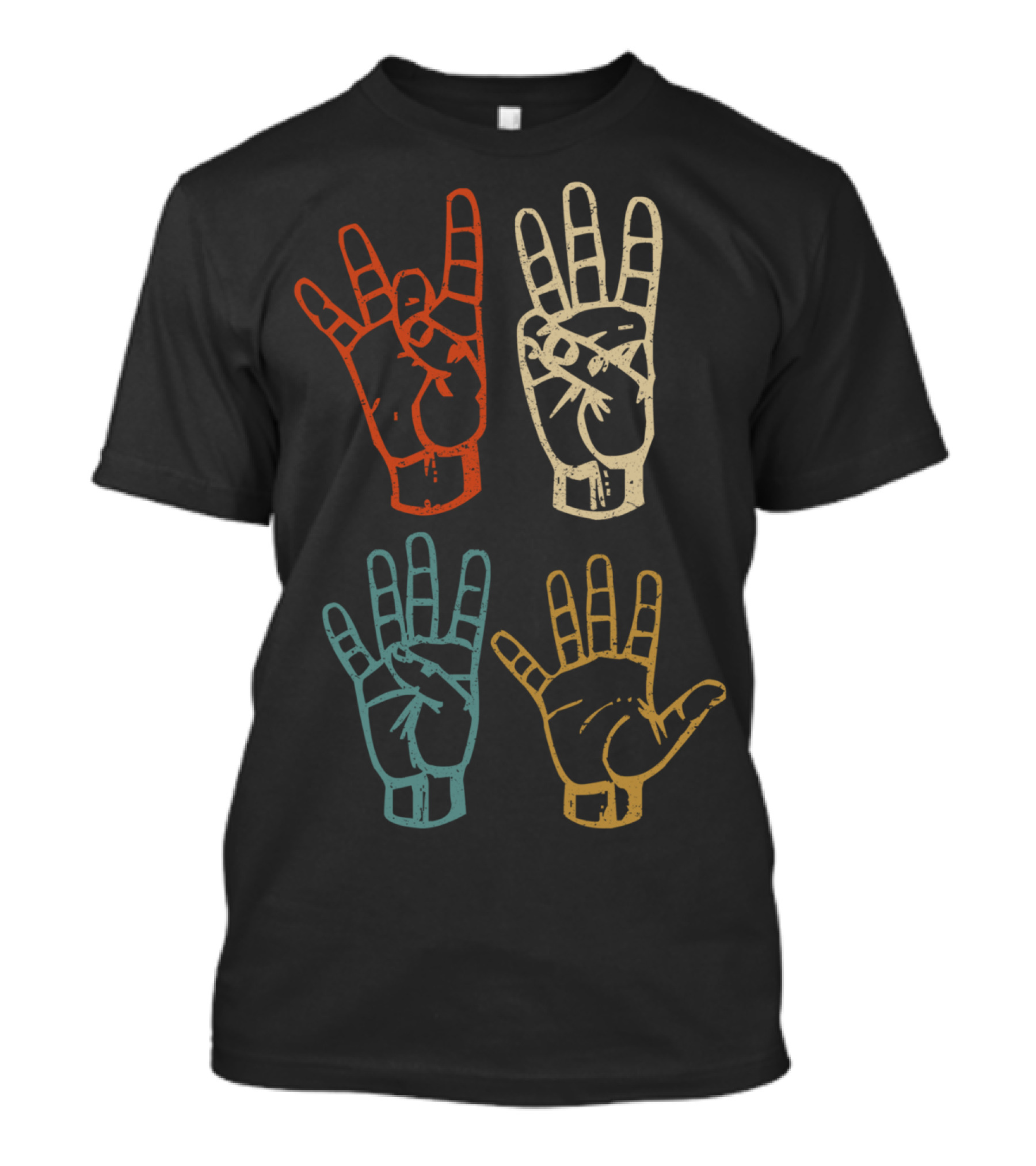86 45 Vintage Style ASL Anti Trump Deaf T-Shirt