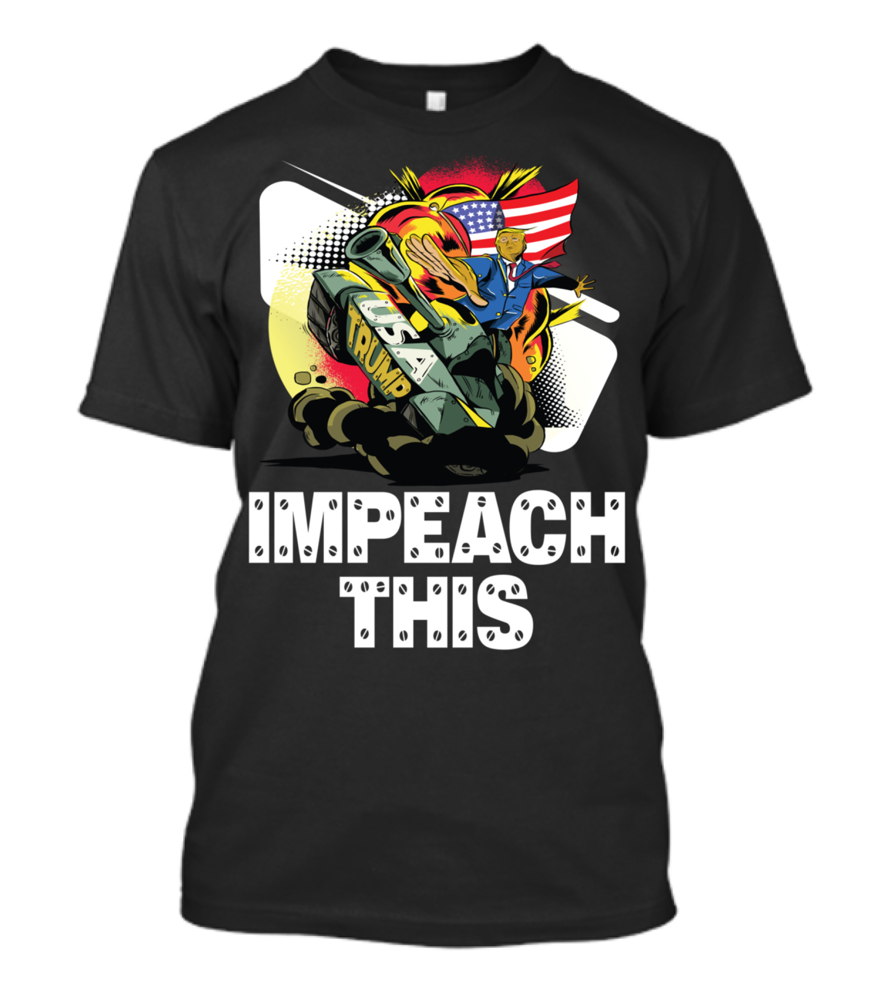 Impeach This Pro Trump Supporter USA Tank With American Flag T-Shirt