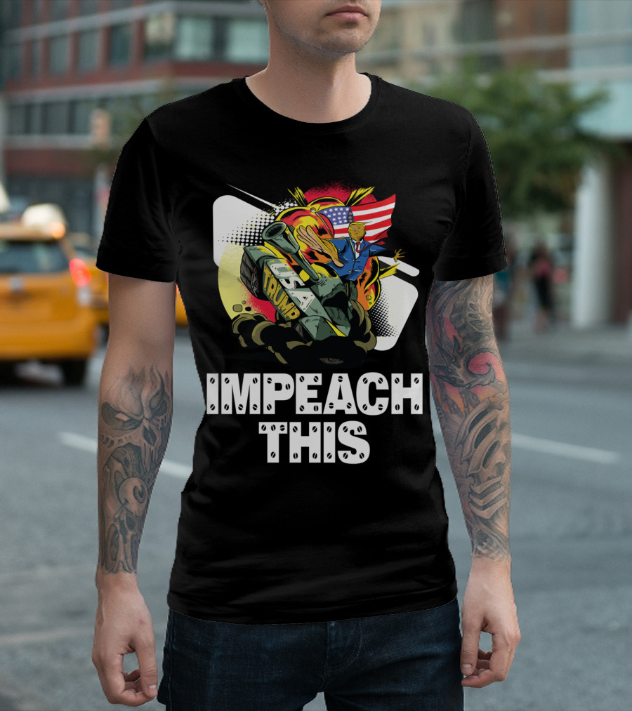 Impeach This Pro Trump Supporter USA Tank With American Flag T-Shirt