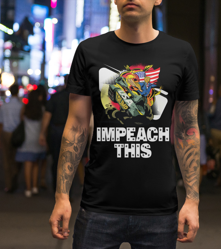 Impeach This Pro Trump Supporter USA Tank With American Flag T-Shirt