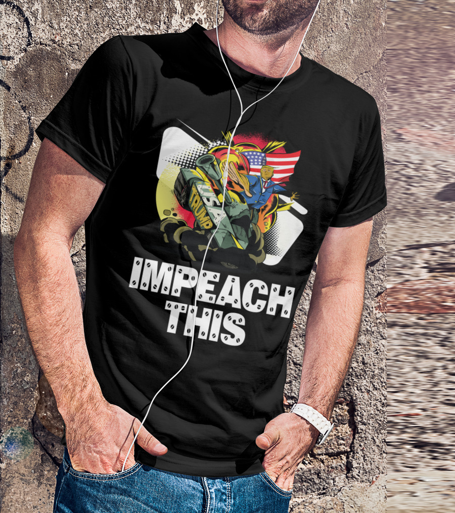Impeach This Pro Trump Supporter USA Tank With American Flag T-Shirt