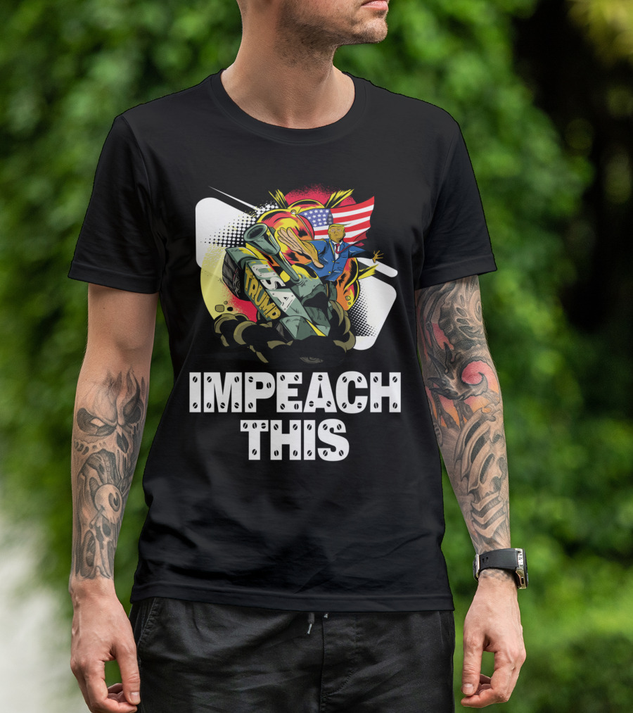 Impeach This Pro Trump Supporter USA Tank With American Flag T-Shirt