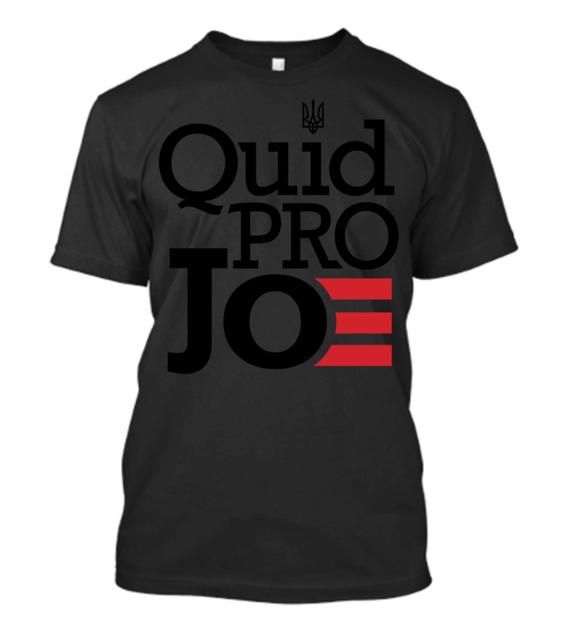 Quid Pro Joe Biden Pro Trump Three Red Stripes Iconic Political T-Shirt