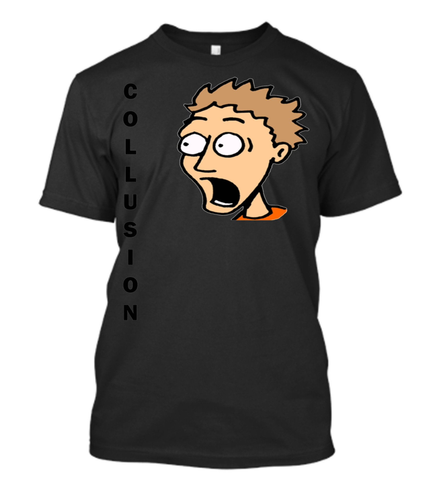 Collusion Cartoon Character Political Humor T-Shirt