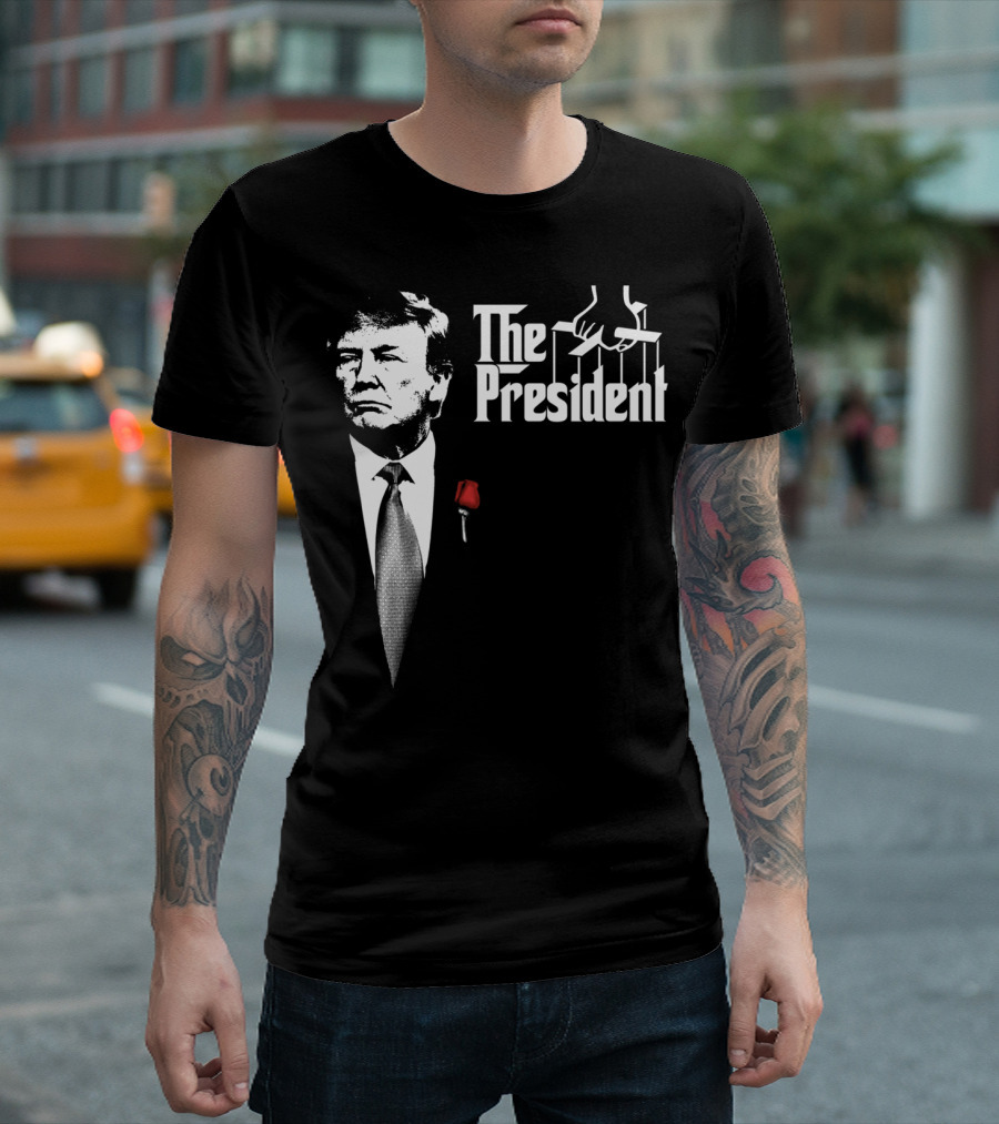 The President Donald Trump Godfather Puppet Rose T-Shirt