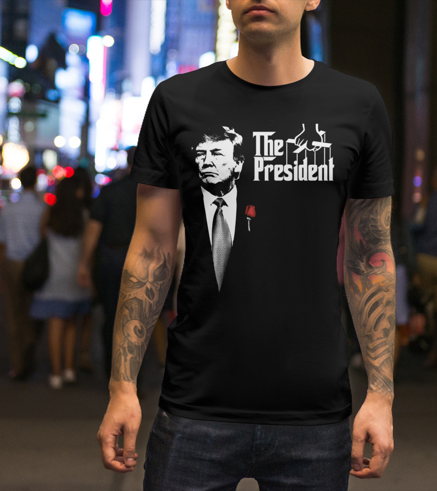 The President Donald Trump Godfather Puppet Rose T-Shirt
