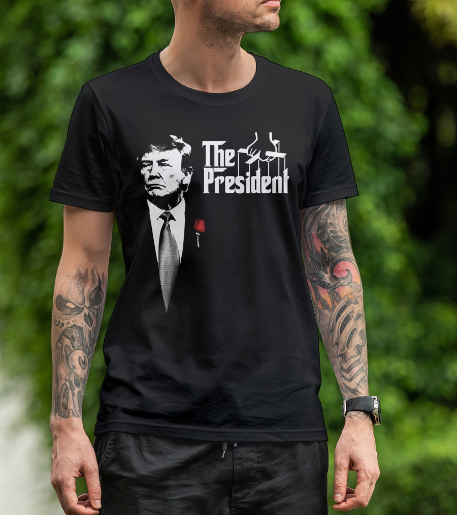 The President Donald Trump Godfather Puppet Rose T-Shirt