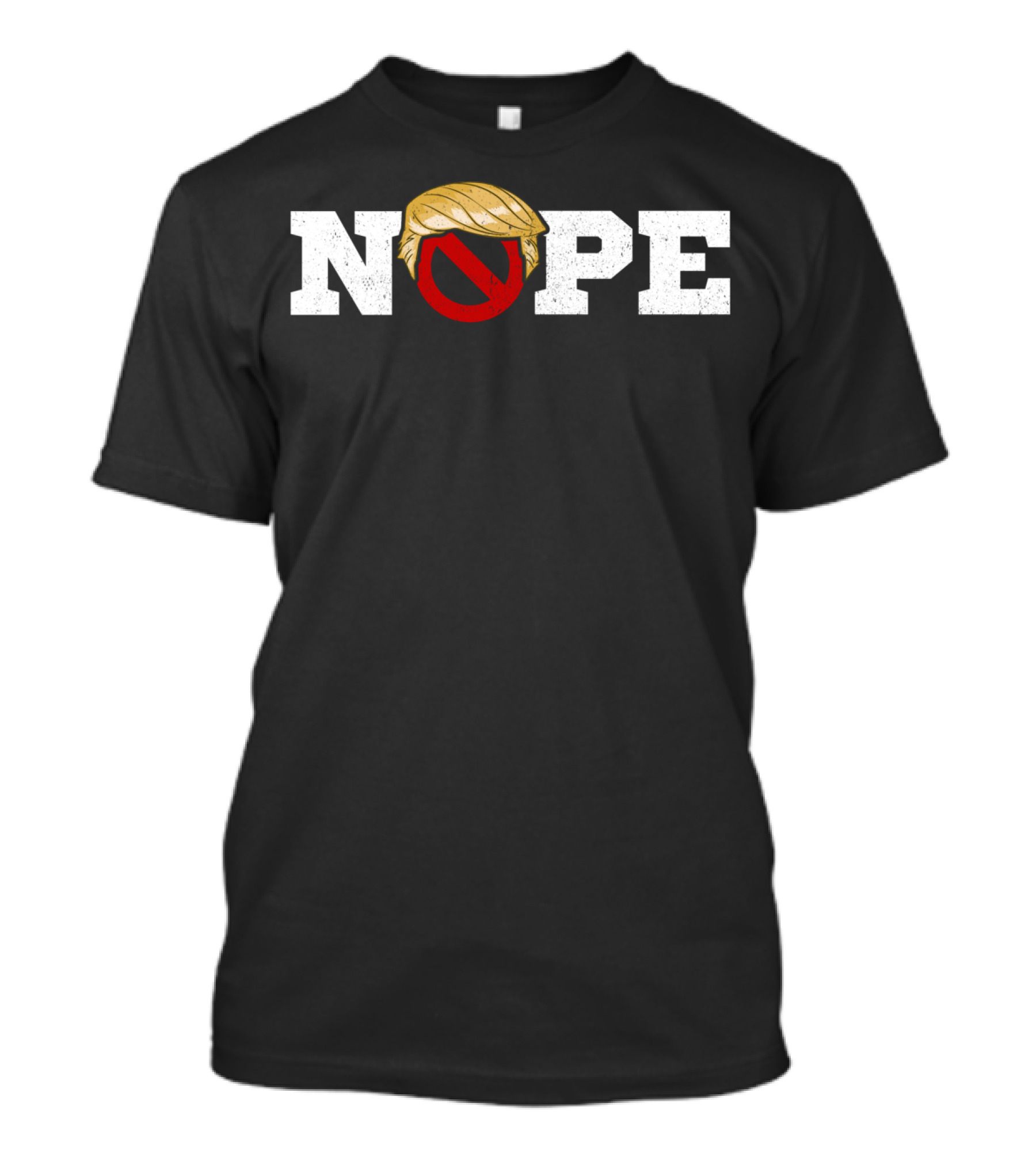 Nope Anti Trump Mens Vintage Fun Donald Trump Hair T-Shirt