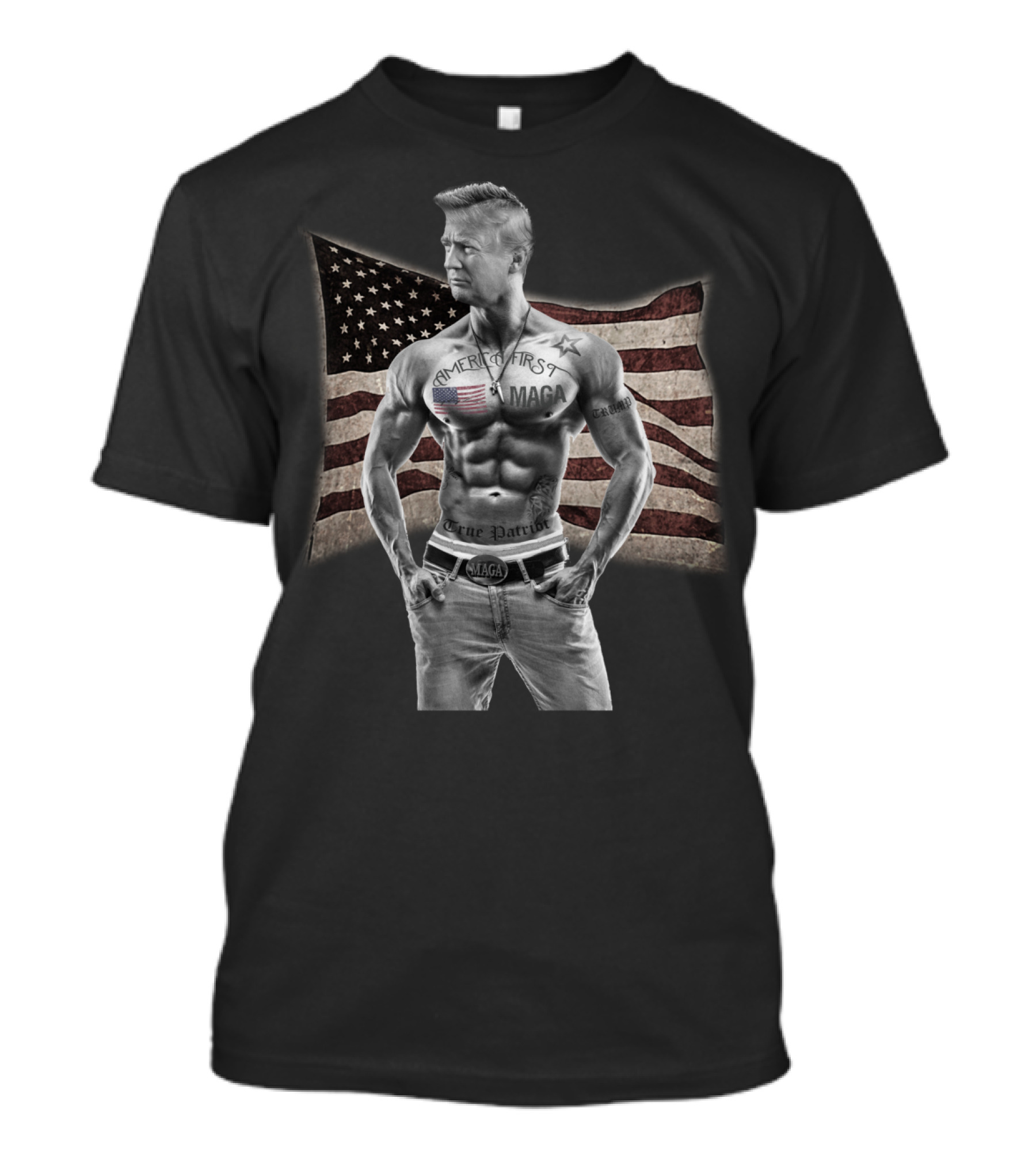 America First MAGA True Patriot Pro Trump Anti Liberal T-Shirt