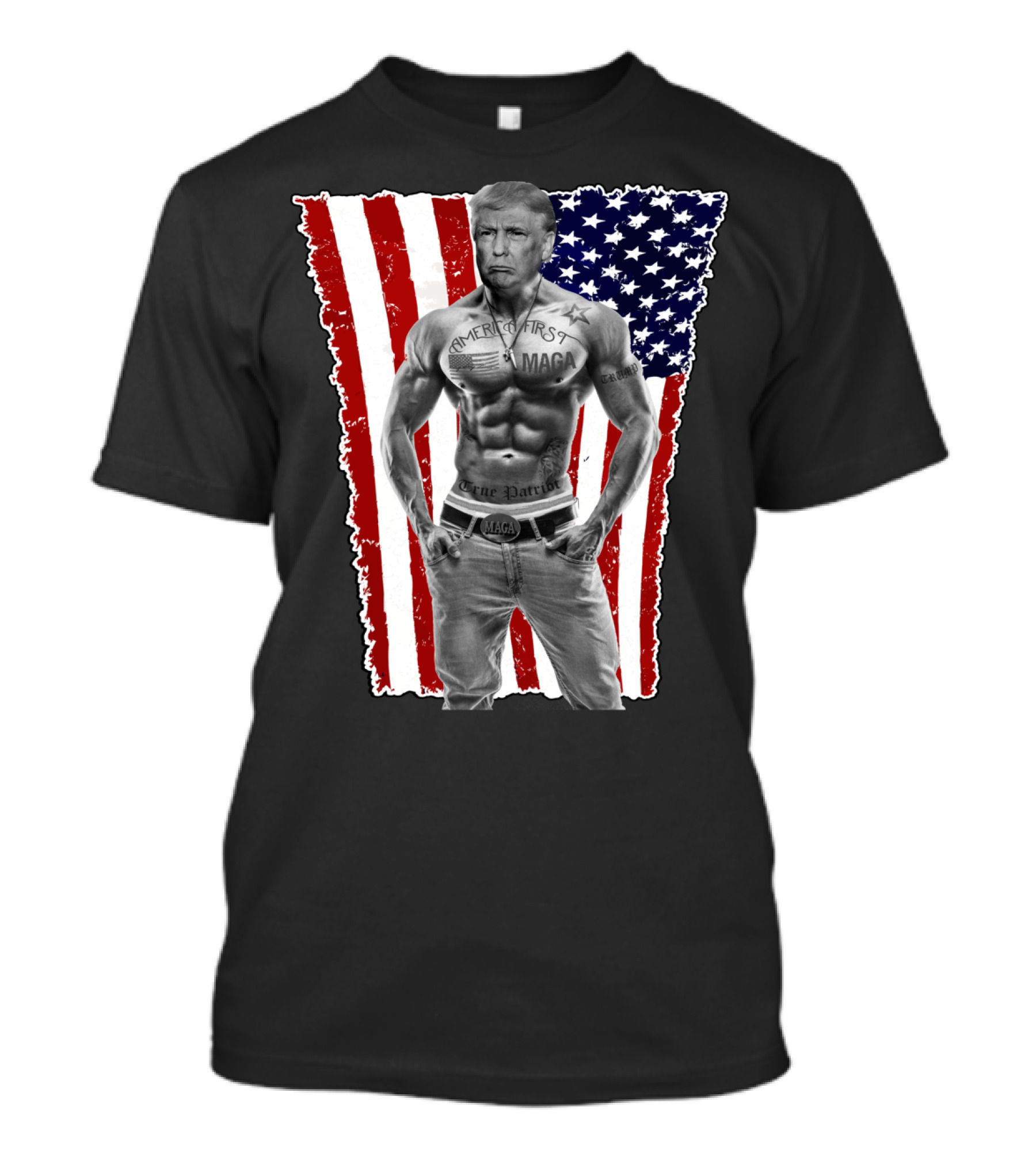 Gangster Pro Donald Trump Tattoo America First MAGA Republican T-Shirt