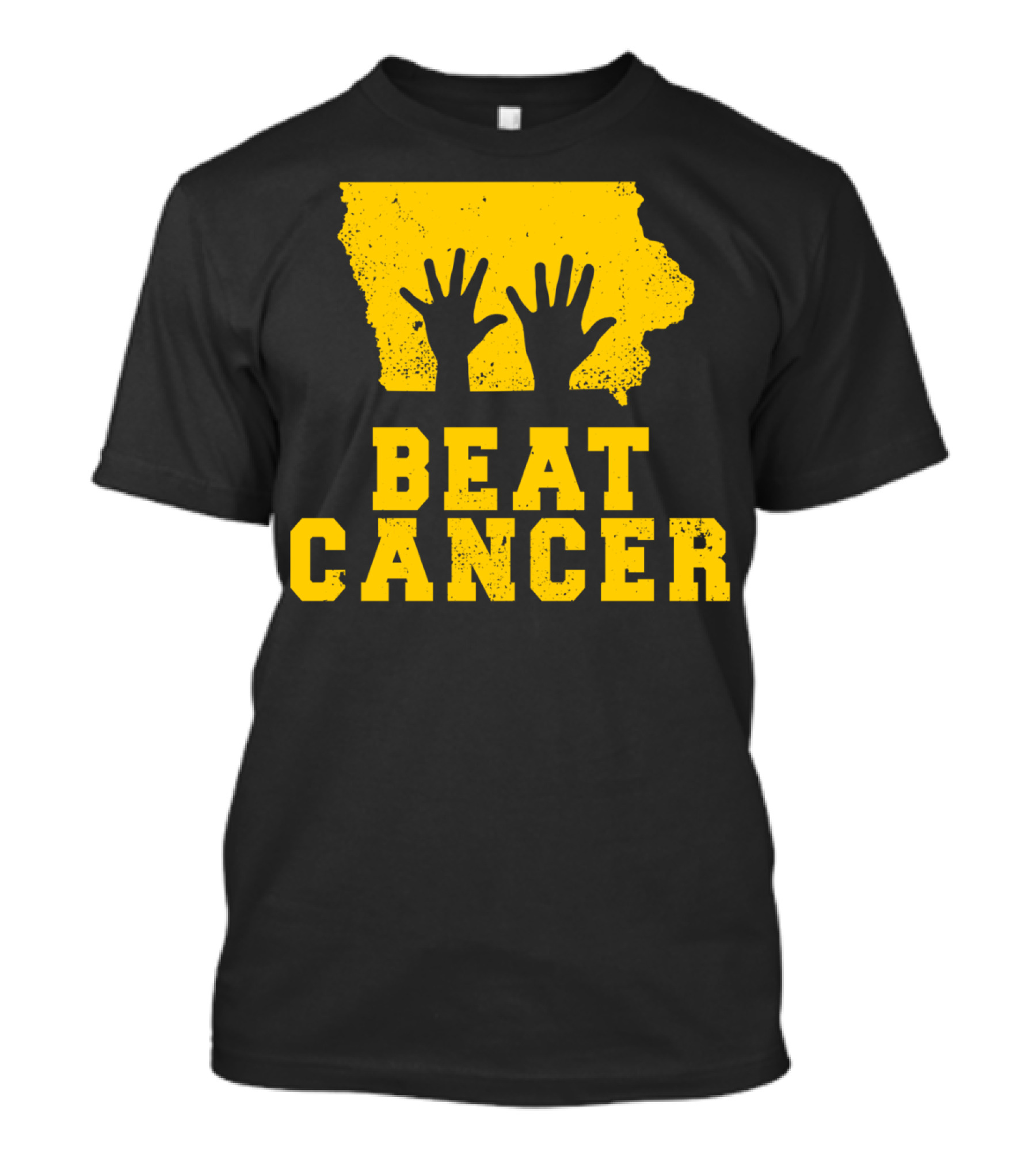 Beat Cancer Hands In Iowa Shape Pediatric Hospital Support T-Shirt