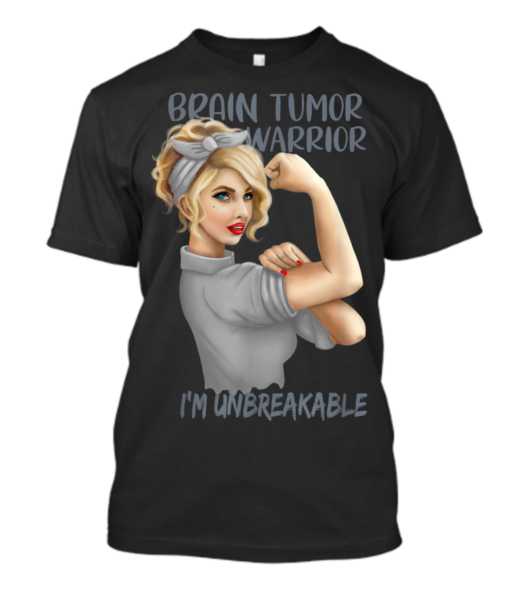 Brain Tumor Warrior I'm Unbreakable T-Shirt