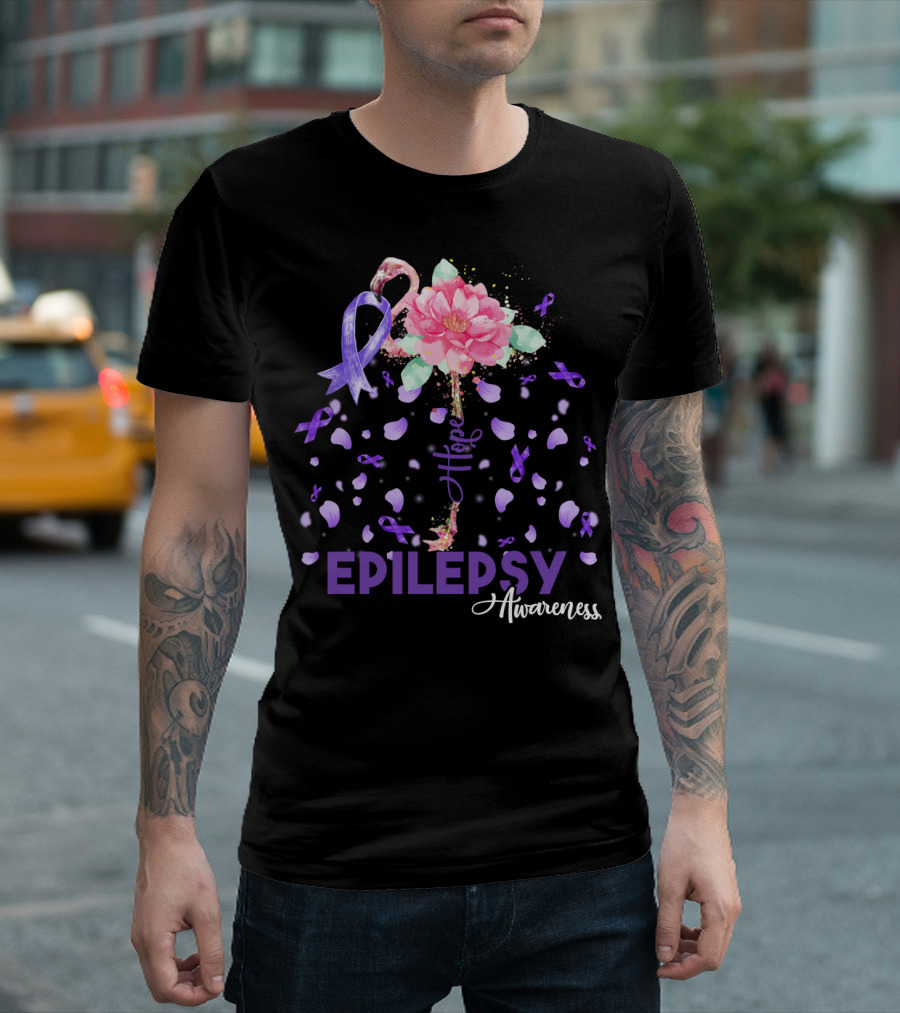 Hope Flamingo Epilepsy Awareness T-Shirt