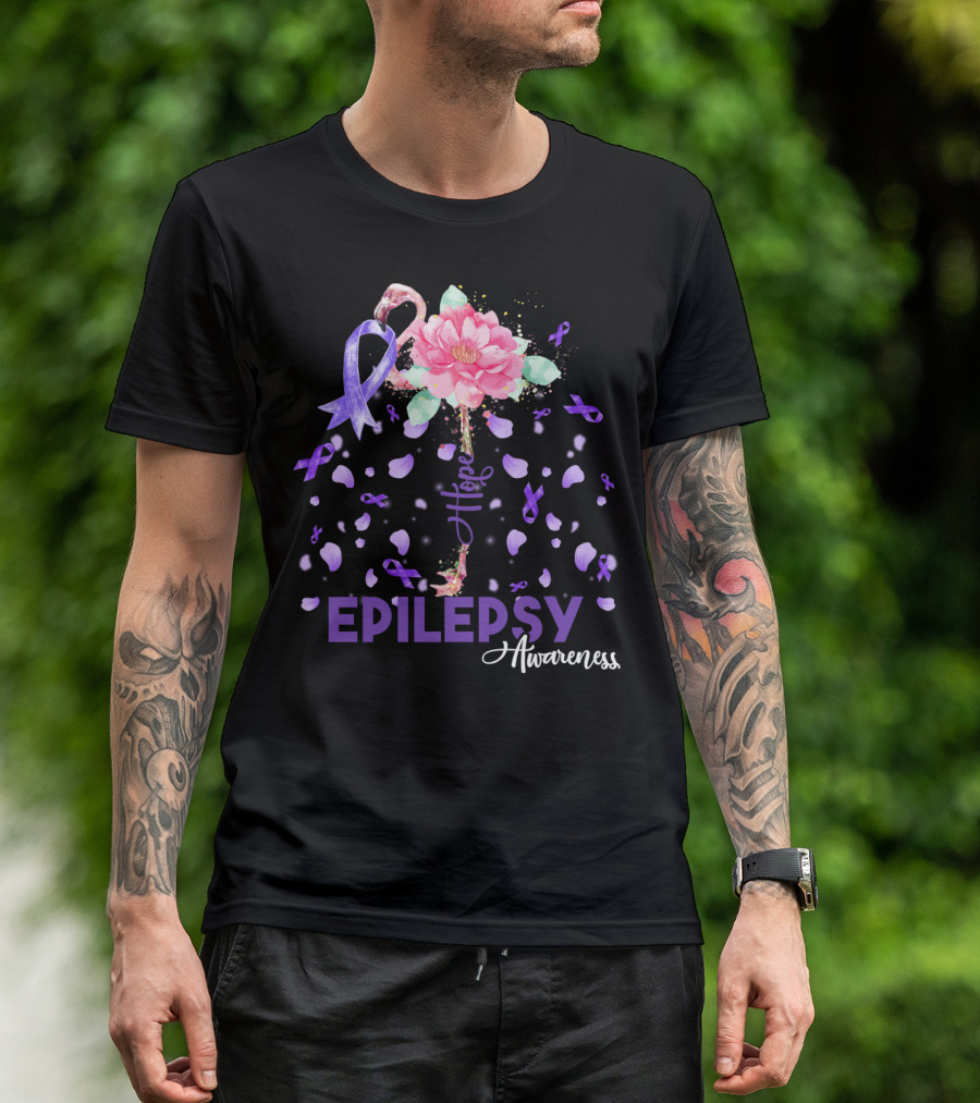 Hope Flamingo Epilepsy Awareness T-Shirt