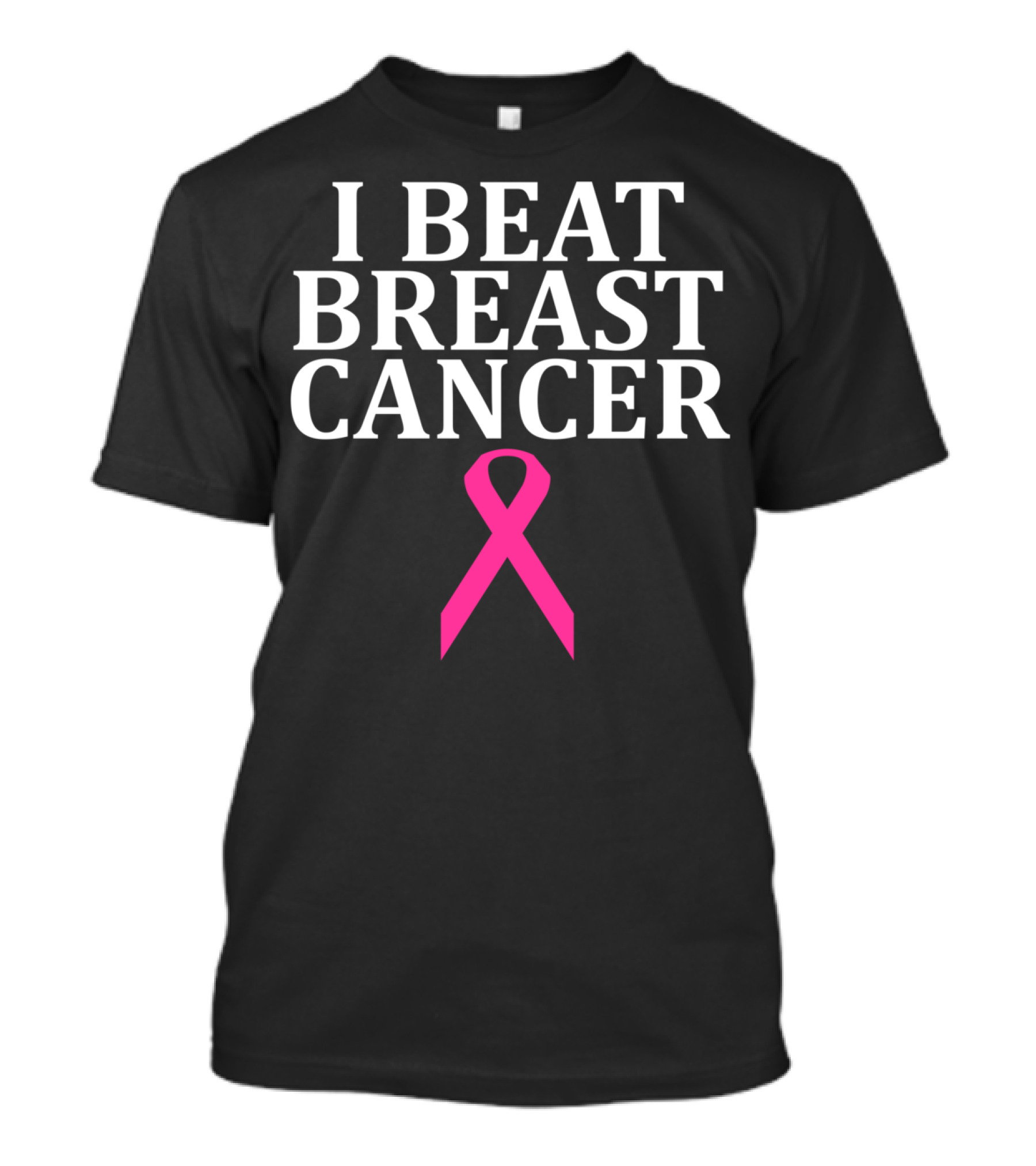 I Beat Breast Cancer Pink Ribbon Survivor Fight Cancer T-Shirt