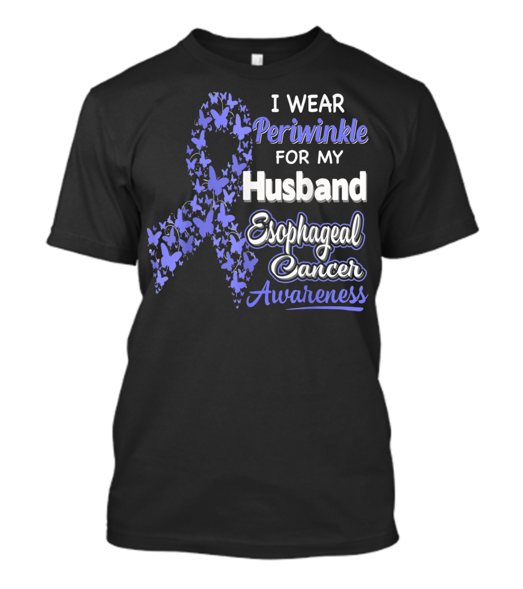 I Wear Periwinkle For My Husband Esophageal Cancer Awareness T-Shirt