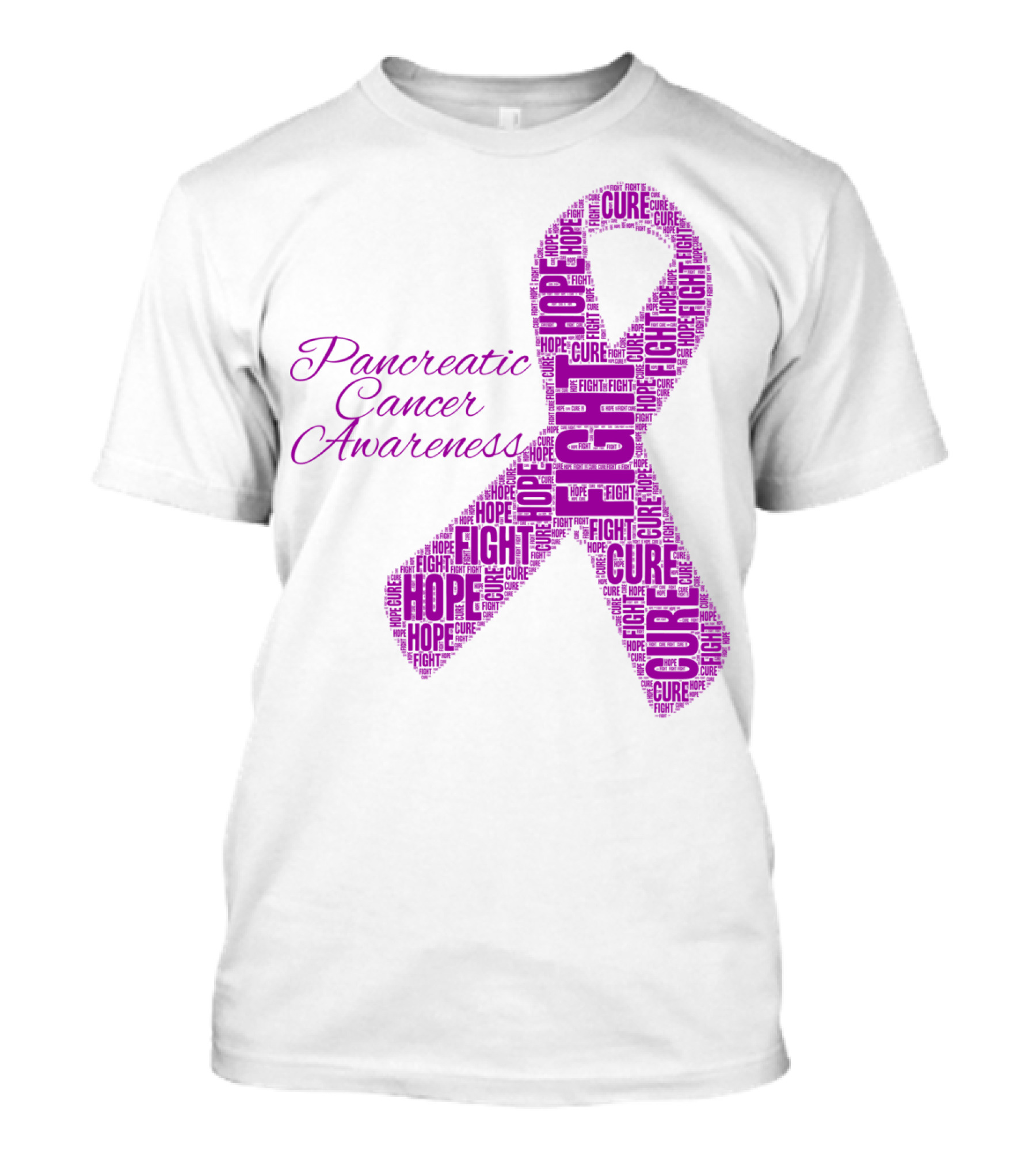 Pancreatic Cancer Awareness Hope Fight Cure T-Shirt