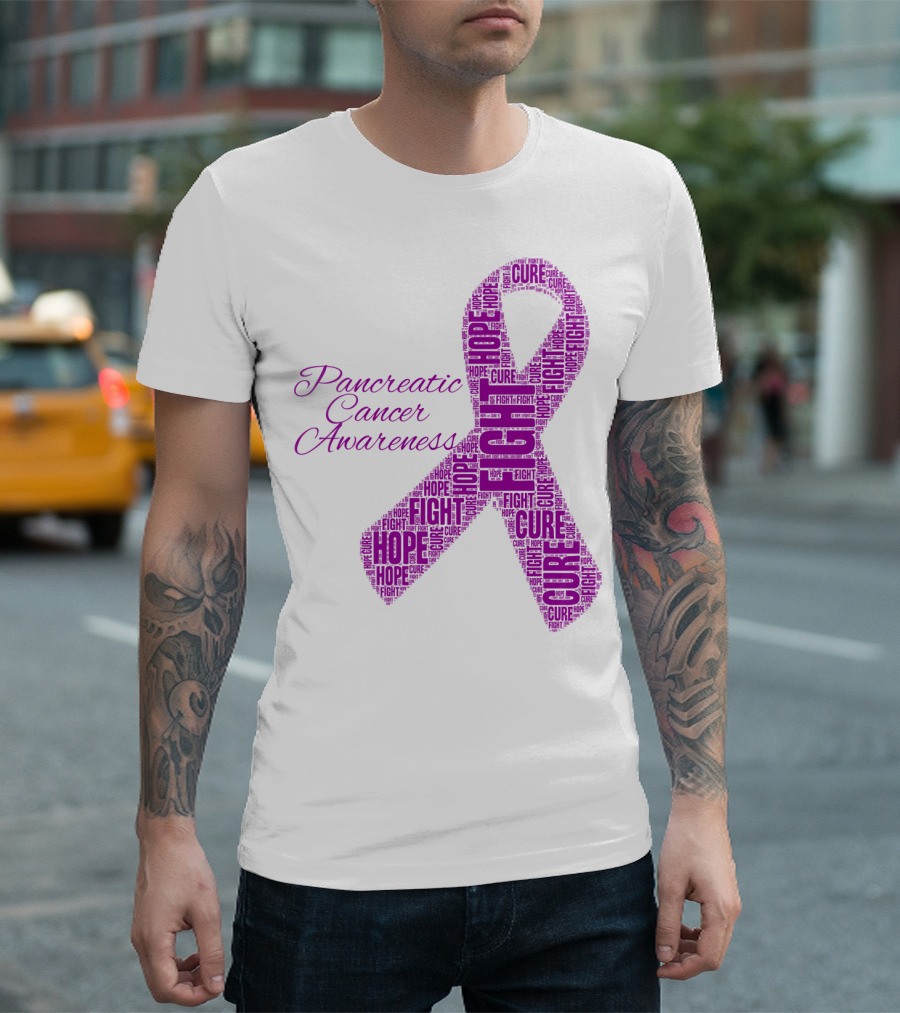 Pancreatic Cancer Awareness Hope Fight Cure T-Shirt