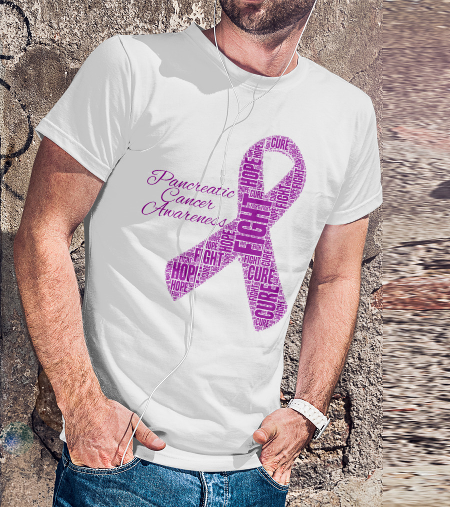 Pancreatic Cancer Awareness Hope Fight Cure T-Shirt