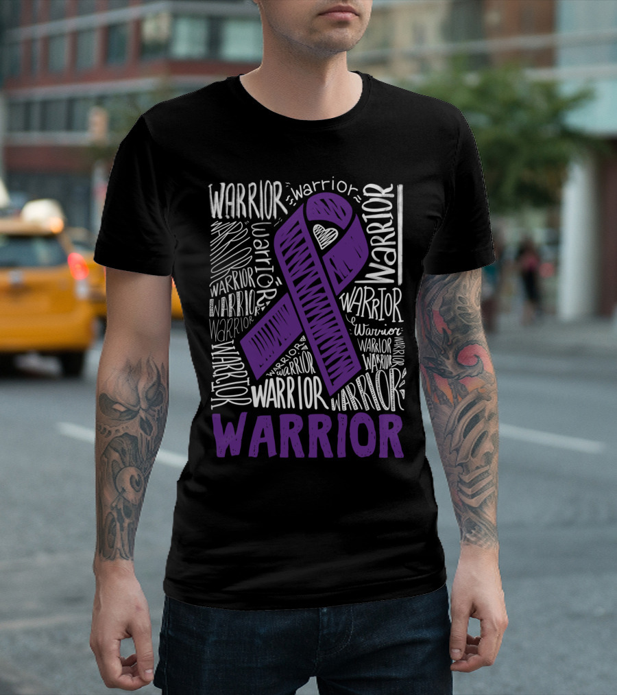 Warrior Purple Ribbon Pancreatic Cancer Warrior T-Shirt