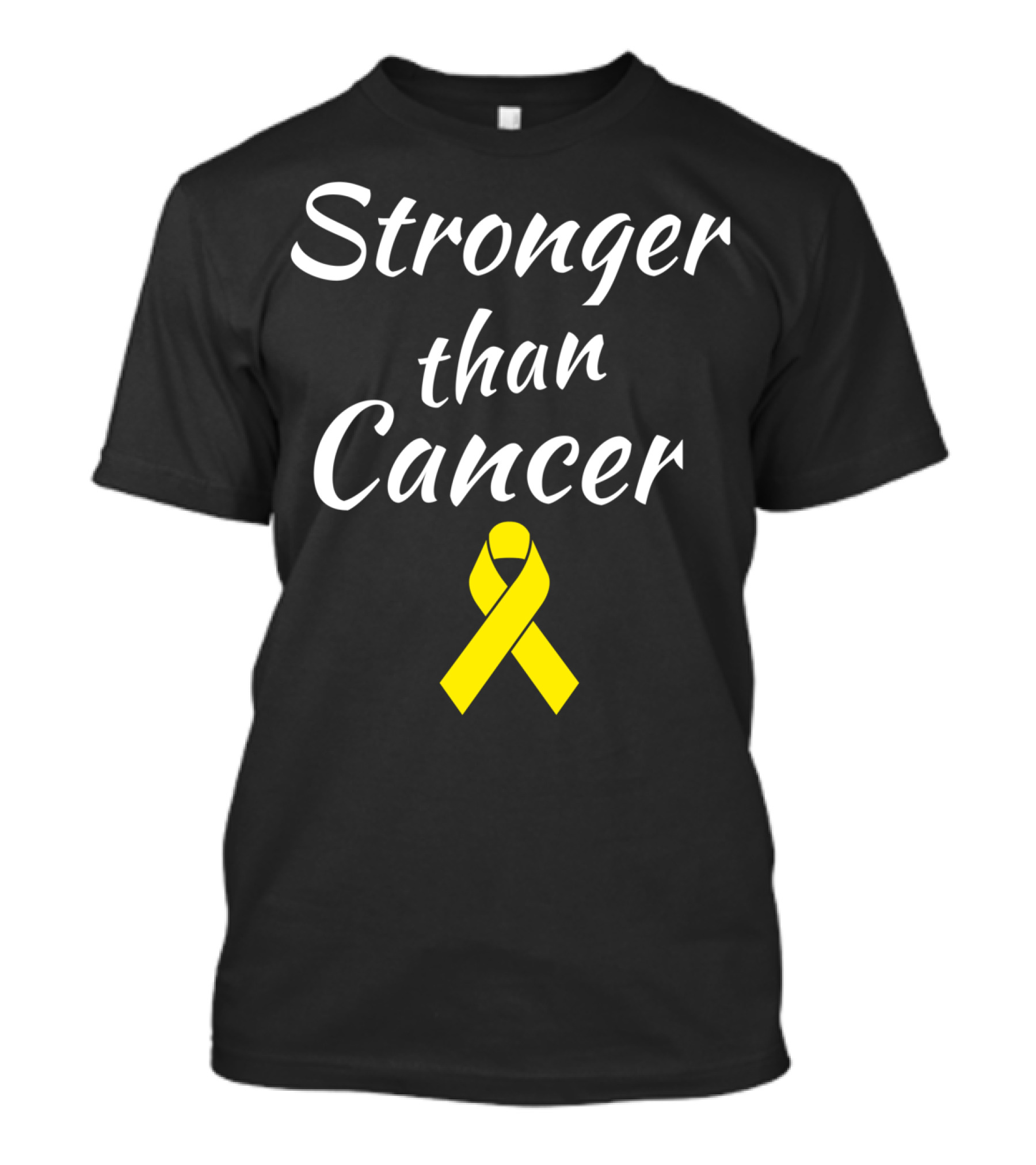 Stronger Than Cancer Yellow Ribbon Sarcoma Bone Cancer Awareness T-Shirt