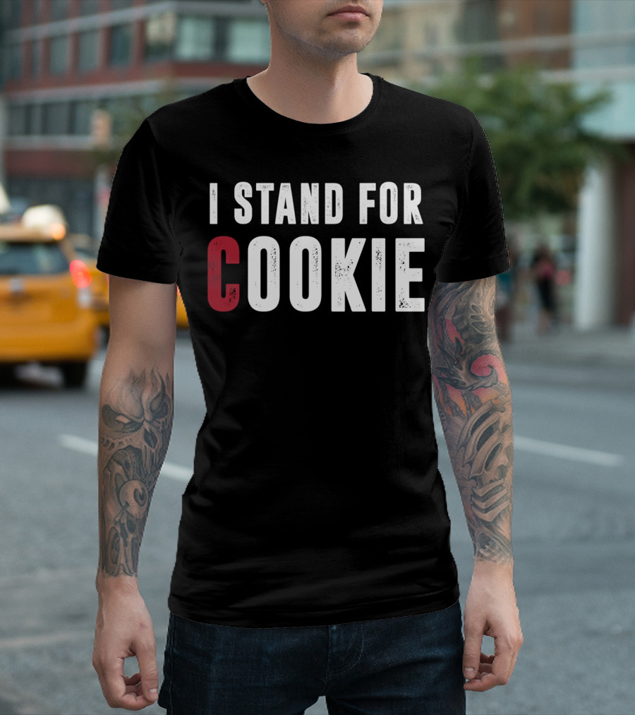 I Stand For Cookie Distressed Support Pediatric Cancer T-Shirt