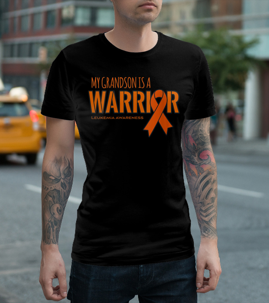 My Grandson Is A Warrior Leukemia Awareness T-Shirt