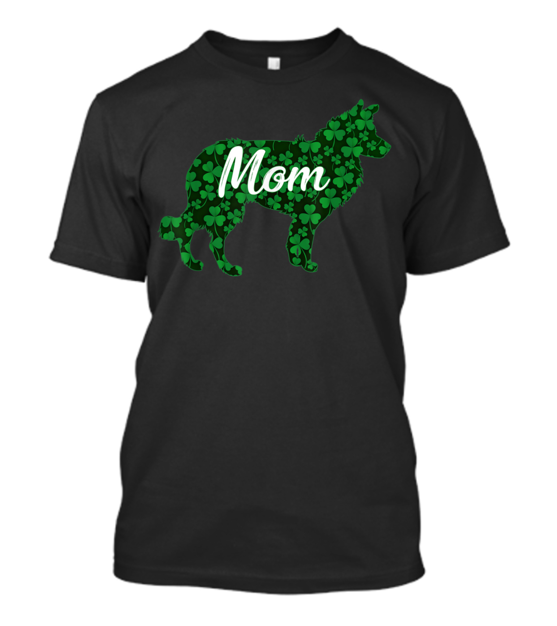 Mom St Patricks Day Shamrock Irish Border T-Shirt