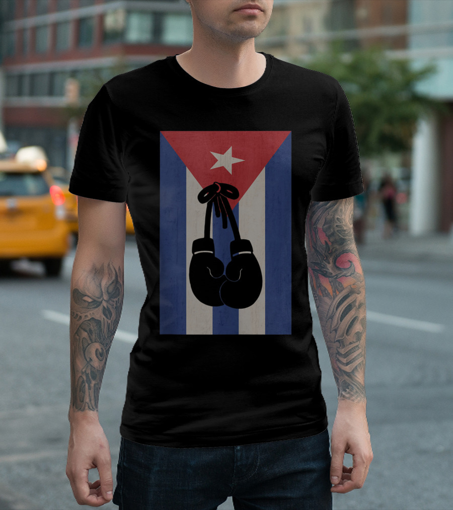 Cuban Flag Boxing Gloves Muay Thai Cuba Boxers T-Shirt