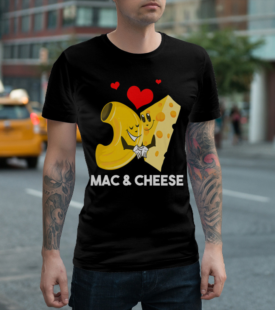 Mac and Cheese Love Funny Cool Macaroni Cheese T-Shirt