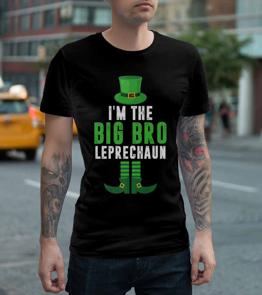 I'm The Big Bro Leprechaun St Patricks Day Matching T-Shirt