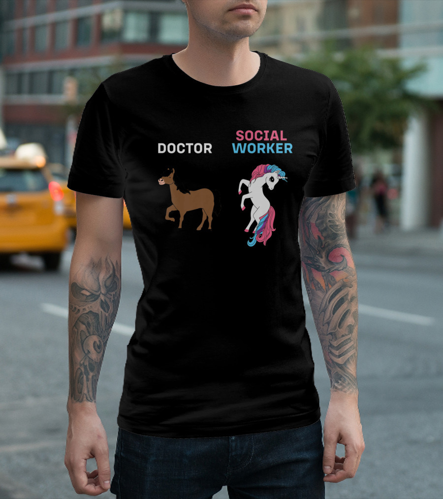 Doctor Social Worker Unicorn Nurse Magical T-Shirt