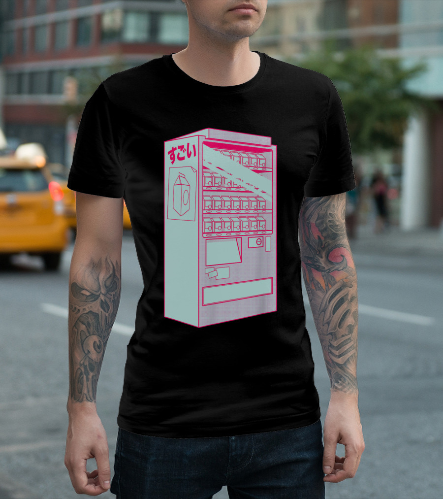 80S Japanisch Aesthetic Japan Anime Sugoi Vending Machine T-Shirt