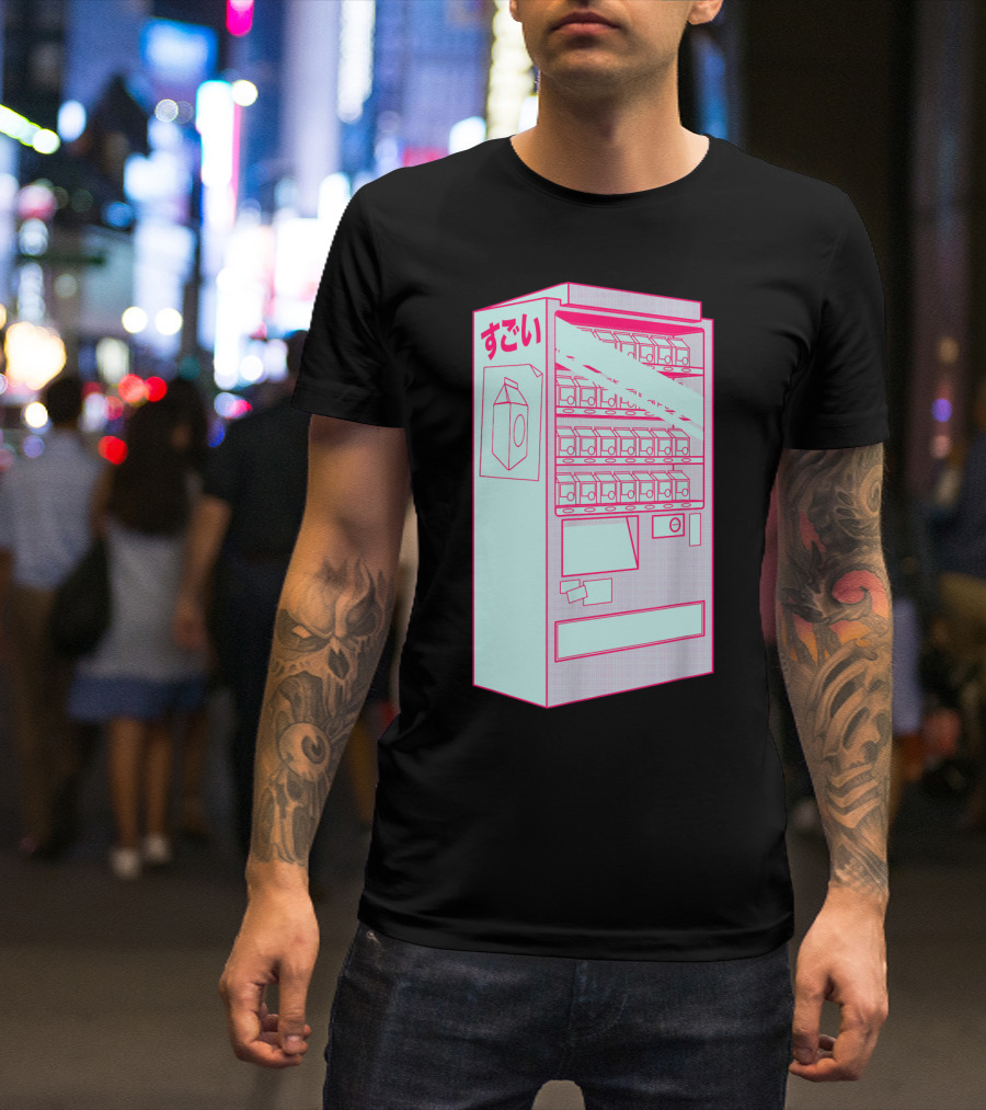 80S Japanisch Aesthetic Japan Anime Sugoi Vending Machine T-Shirt
