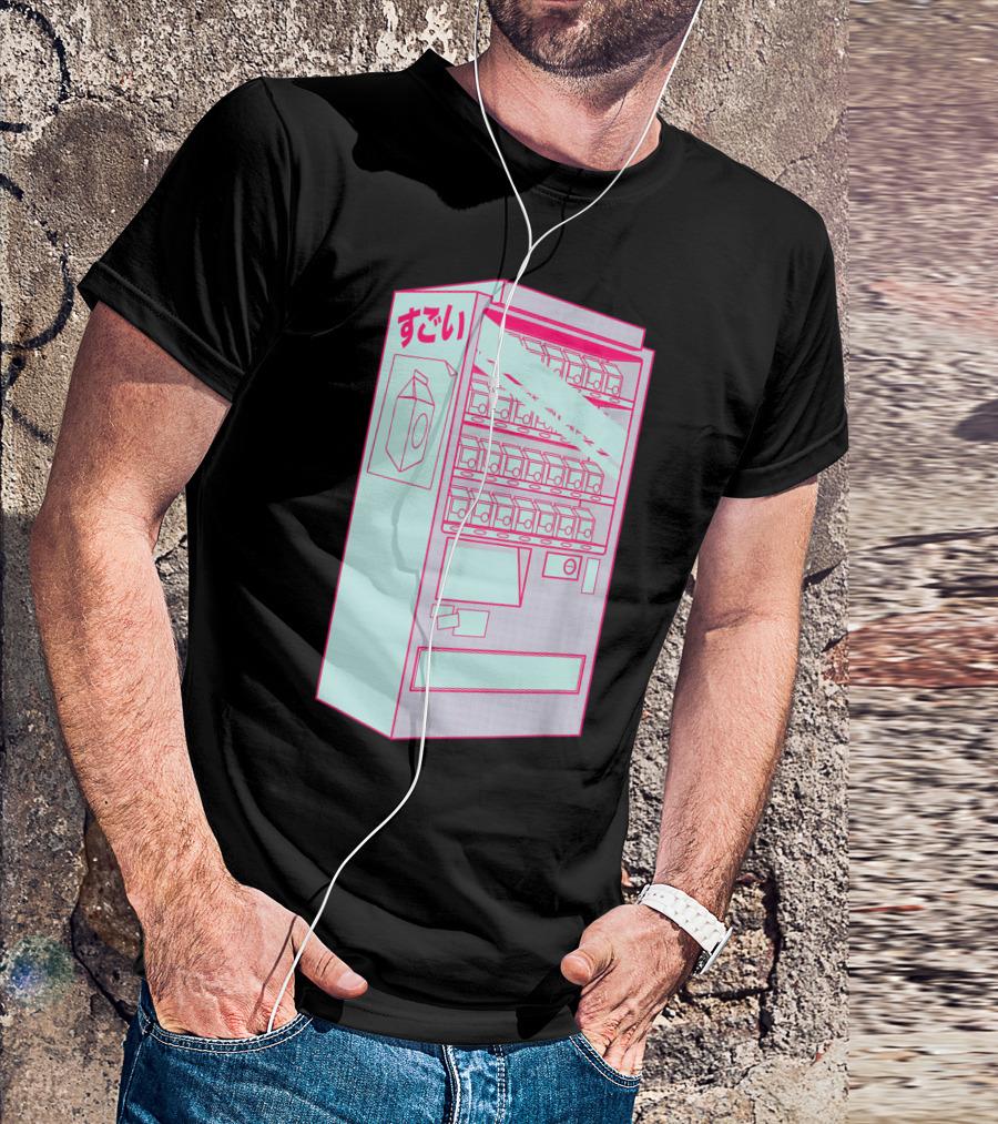 80S Japanisch Aesthetic Japan Anime Sugoi Vending Machine T-Shirt