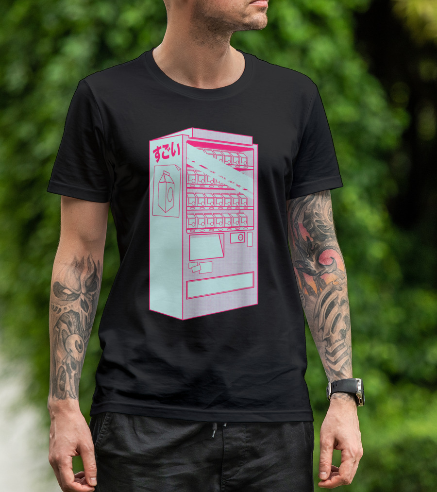 80S Japanisch Aesthetic Japan Anime Sugoi Vending Machine T-Shirt