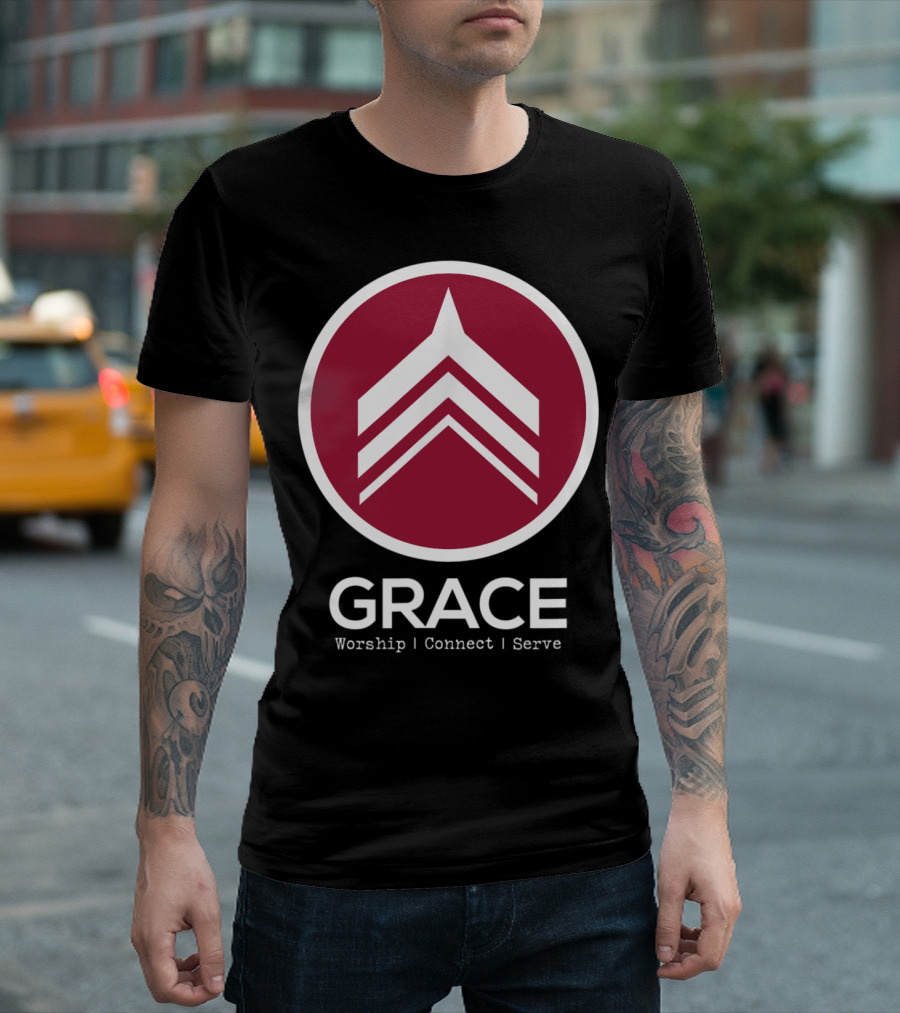 Grace Worship Connect Serve Church Merch Ijzxo T-Shirt