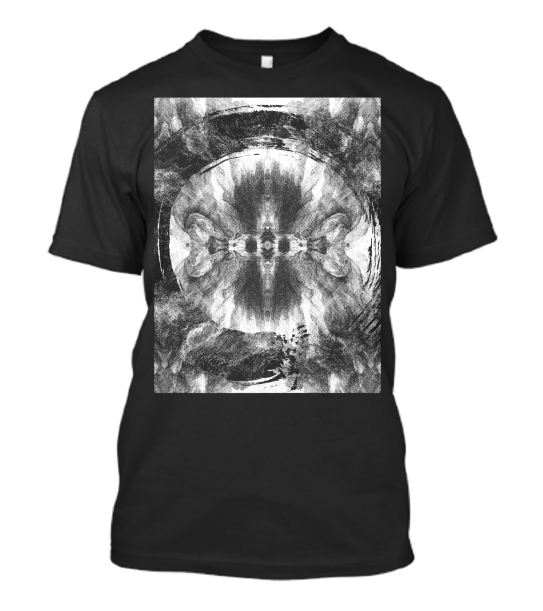 Architects Holy Hell Abstract Album Cover Art Black And White Symmetrical T-Shirt