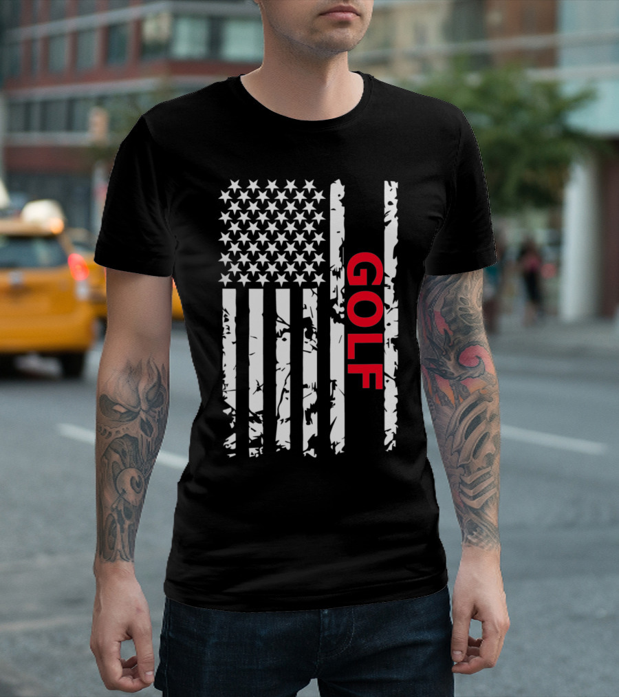 GOLF American Flag Golfers T-Shirt