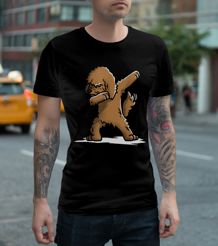 Dabbing Goldendoodle Dog Dab Dance Funny Canine T-Shirt