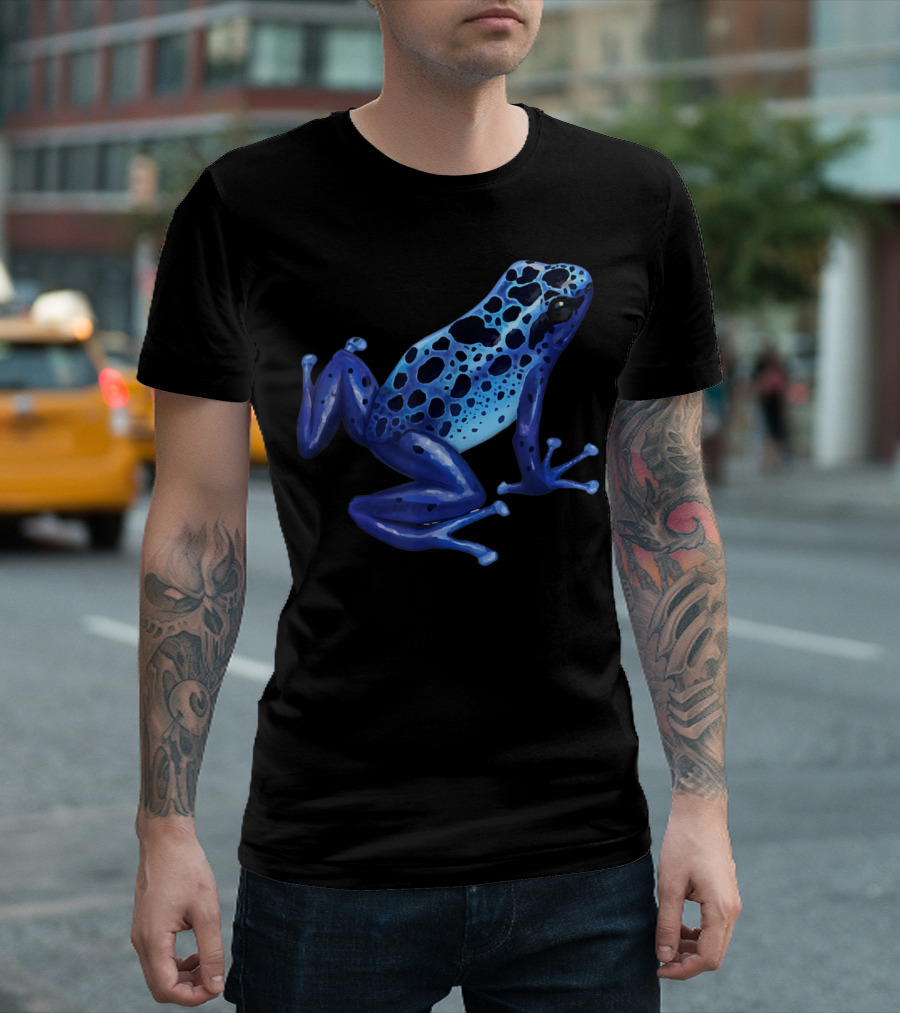 Blue Poison Dart Frog Colorful Nature Lover T-Shirt