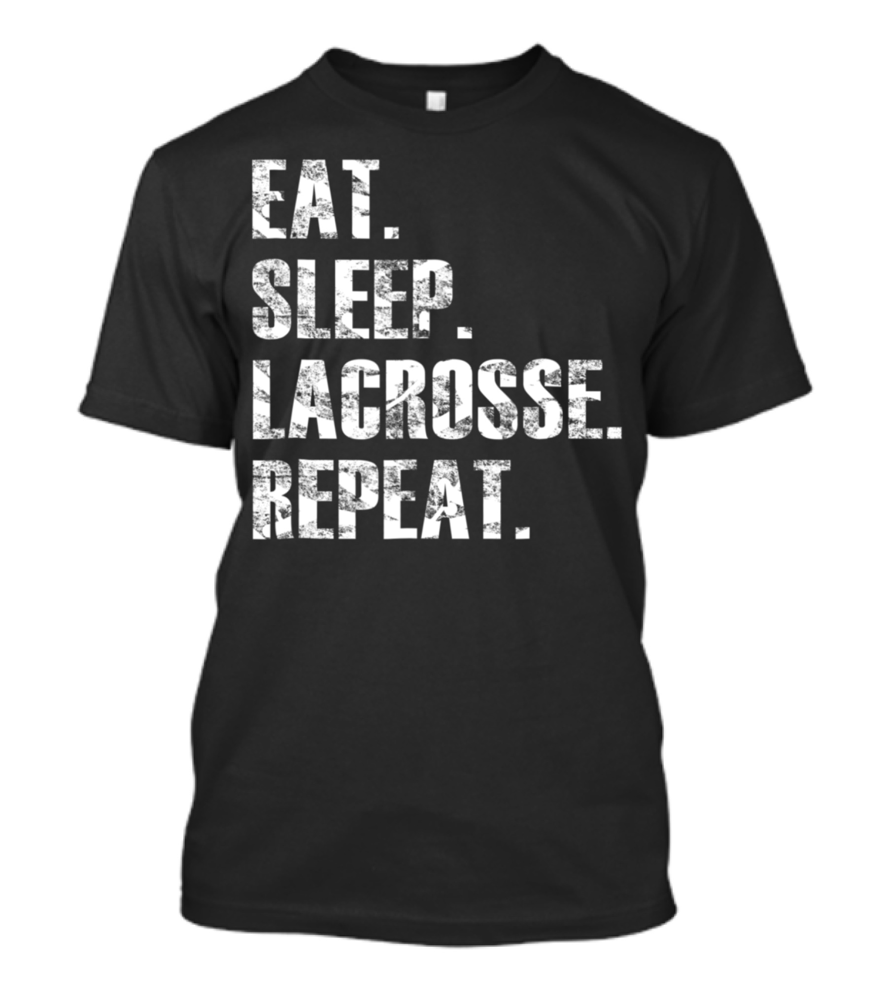 Eat Sleep Lacrosse Repeat Black T-Shirt