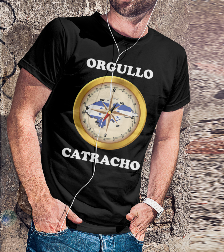Orgullo Catracho Honduras Compass Map Stars T-Shirt