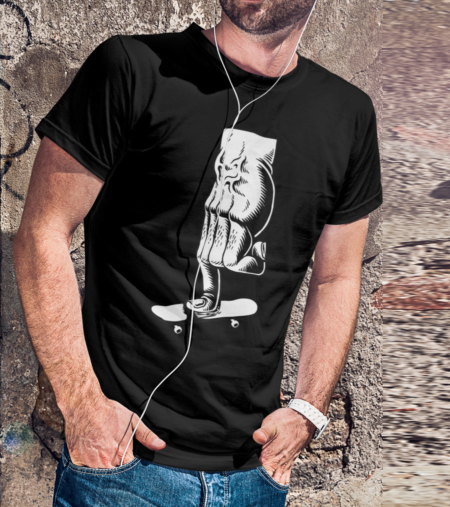 Fingerboard Hand Trick Skateboarding Gesture T-Shirt