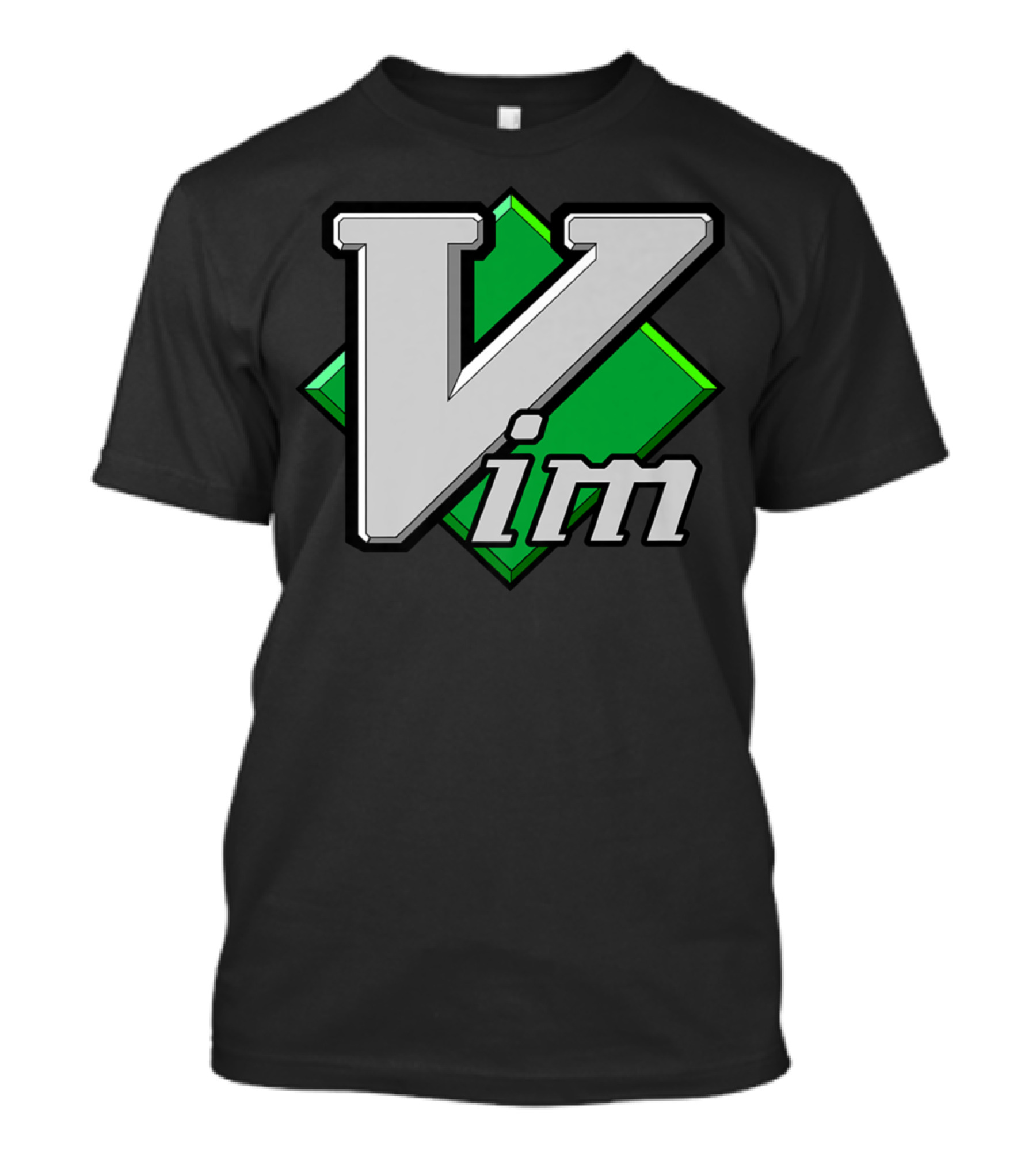 Vim Vi Improved Script Text Editor Green Diamond T-Shirt